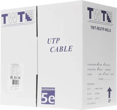Кабель витая пара LANMASTER TWT-5EUTP-NGLS, кат.5e U/UTP, 4 пары, 305м, внутренний