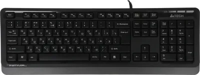 Клавиатура A4Tech FK10 GREY, проводная, USB, 104 клавиши, серый