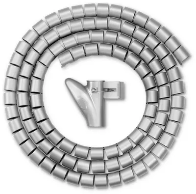 <088173> Кабельный органайзер Buro BHP CG22S Spiral Hose 20x2000mm Silver [BHP CG22S]