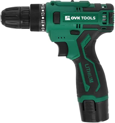 Дрель-шуруповерт Ovk Tools OTCS2AA-12V-1.5A, 12В, быстрозажимной патрон