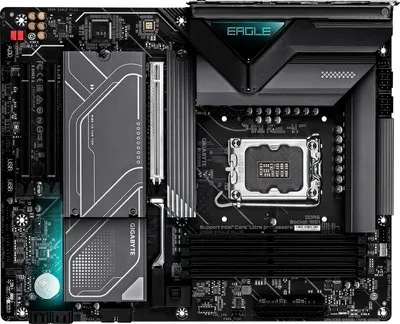 Материнская плата Gigabyte Z890 EAGLE PLUS Z890, LGA1851, 4xDDR5, 3*PCI-Ex16,4*M.2,1*Type-C  2*USB3.2Gen2, 5*USB3.2Gen1, 8*USB2.0, 4*SATA3.0, 2.5G, 1*Type-C(DP), DP, ATX, RTL