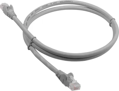 Патч-корд LANMASTER - LAN-PC45, UTP, кат. 6, 2 x RJ-45, RJ-45 - RJ-45, LSZH, серый, 1 м, LAN-PC45/U6-1.0-GY