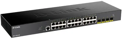 Коммутатор D-Link DGS-1250-28X/A1A, L2, 24×1GbE, 4×10G SFP+