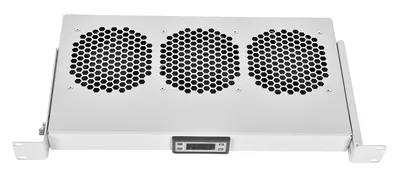R-FAN-3K-1U Вентиляторный модуль Rem R-FAN 230V 1U 45х405х170 мм (ВхШхГ) вентиляторов: 3 43 дБ поток: 450 м3/ч для всего 19" спектра цвет: серый (с контроллером)