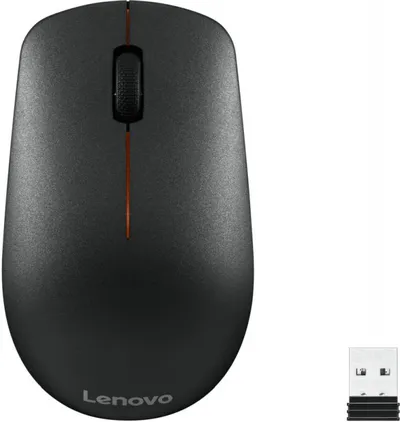 Мышь Lenovo - 400, Беспроводная, 2.4 ГГц, Optical, 1200 dpi, 3 btns, цвет чёрный, GY50R91293