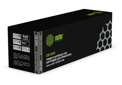 Картридж лазерный Cactus CS-C047, черный, 1600 стр., для Canon i-SENSYS LBP112/LBP113w/MF112/MF113w