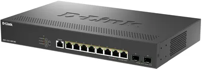 Коммутатор D-Link Управляемый L2 коммутатор, 8x1000Base-T, 2x10GBase-X SFP+, защита от статического электричества до 6 кВ, CLI, консольный порт RJ-45, RPS, поддержка Dying Gasp (DGS-1210-10XP/ME/C1A)