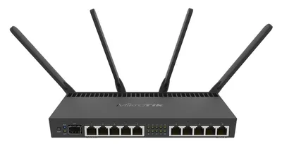Маршрутизатор MikroTik RB4011iGS+5HacQ2HnD-IN, 10×GbE LAN, 1×SFP+, Wi-Fi 5