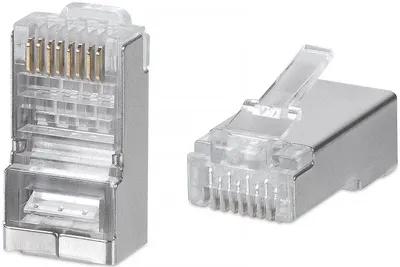 Коннектор Cabeus 8P8C-SH-C6, RJ-45, экранированный, cat.6/7