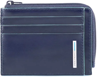 Чехол Piquadro PP4822B2R/BLU2, Blue Square, для кредитных карт, кожа, синий