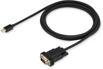 Видео кабель BURO - BHP MDPP-VGA, miniDisplayPort (M) -> VGA (M), DisplayPort 1.1, 2 м, цвет чёрный, BHP MDPP-VGA-2