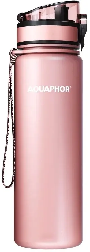 Бутылка-водоочиститель Аквафор 525493, 0.5л, розовый