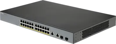 Коммутатор ZYXEL GS1350-26HP-EU0101F, L2, 24×PoE+ 1GbE, 2×Combo SFP/RJ-45, PoE 375 Вт