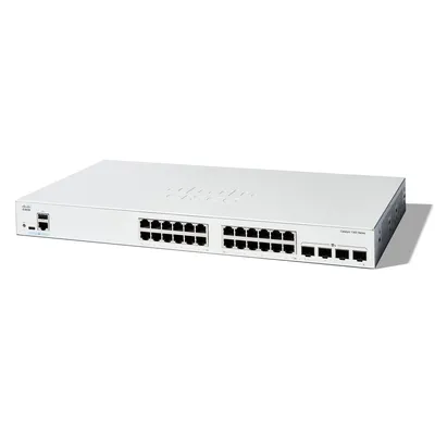 Коммутатор Управляемый Cisco - C1300-24T-4X, Layer 3, 24-1GbE, 4-SFP+, ROM-512MB, RAM-1024MB, SNMP, Web, в стойку, C1300-24T-4X