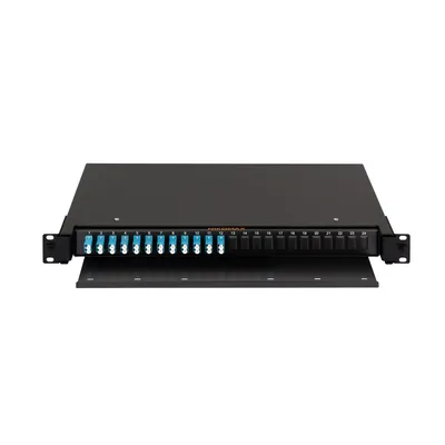 Оптический кросс NIKOMAX NMF-RP24LCUS2-TS-P1-1U-BK, 1U, 24×LC/UPC, SM OS2