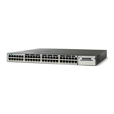Коммутатор Управляемый Cisco - C3750X-48PF-L, Layer 3, 48-PoE, 48-1GbE, ROM-64MB, RAM-256MB, LAN Base, SNMP, в стойку, серый, WS-C3750X-48PF-L