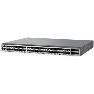 Коммутатор Brocade G620 FC, 64 ports/48 active, 48*32G SWL SFP+ trans, 2*RHS PowerSup, portside exh, rails, EntBndl gratis, FOS notupgradable (DS6620B,SN6600B,SNS3664,DB620S)