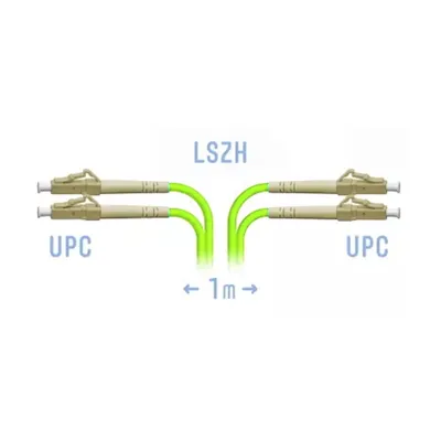 Патч-корд оптический SNR, LC/UPC-LC/UPC, 1м, зеленый (SNR-PC-LC/UPC-MM5-DPX-1m (2,0))