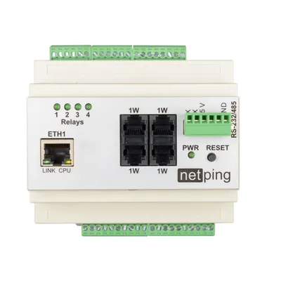 Устройство мониторинга NetPing NetPing-v5, DIN-рейка, 1-Wire