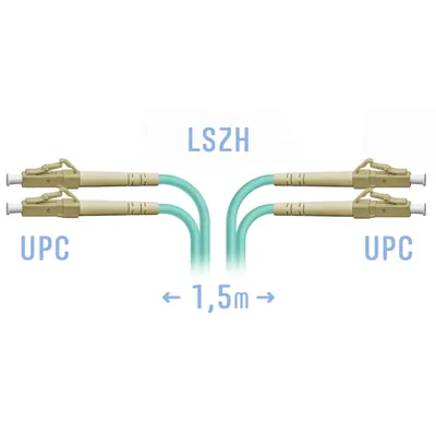 SNR-PC-LC/UPC-MM-DPX-1.5m  Патчкорд оптический LC/UPC  MM  Duplex  1,5 метра