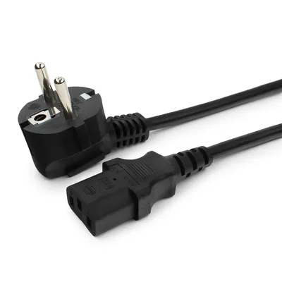 Кабель питания EU-Schuko/IEC320-C13, 220B, 3x1.0 мм2, 16А, 1.8м