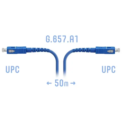 Патчкорд оптический армированный SC/UPC 50метров