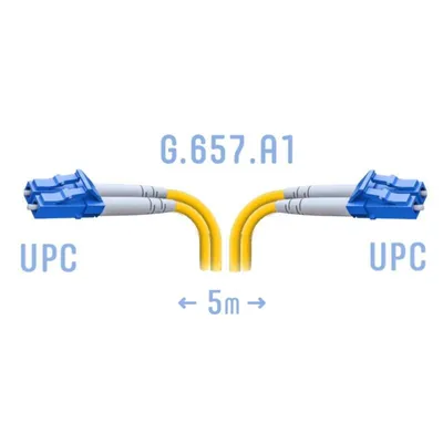 BO-PC-LC/UPC-DPX-A-5m  Патчкорд оптический B-Optix LC/UPC SM G.657.A1 Duplex  5  метров