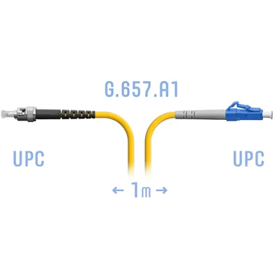 SNR-PC-LC/UPC-ST/UPC-A-1m  Патчкорд оптический LC/UPC-ST/UPC SM  G.657.A1 1 метр