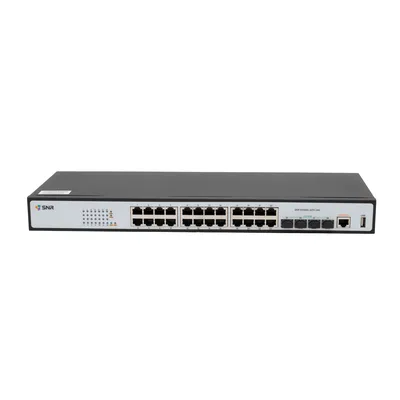 SNR SNR-S2989G-24TX-2AC Управляемый коммутатор уровня 2+, 24 порта 10/100/1000Base-T, 4 порта 1/10G SFP+, VSF HA, два встроенных БП ~220V AC