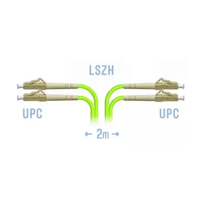 Патч-корд оптический SNR, LC/UPC-LC/UPC, 2м, зеленый (SNR-PC-LC/UPC-MM5-DPX-2m (2,0))