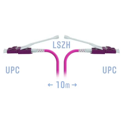 Патчкорд оптический LC/UPC-LC/UPC MM (OM4) Duplex (HD) 10 метров, 2мм