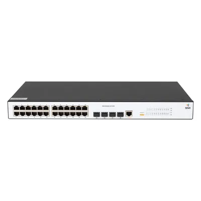 SNR SNR-S2982G-24T-POE Управляемый гигабитный PoE коммутатор уровня 2, 24 порта 10/100/1000Base-T, 4 порта 100/1000Base-X (SFP), бюджет PoE 185 Вт, встроенный БП ~220V AC