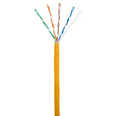 EC-UU004-5E-LSZH-OR- Кабель NETLAN U/UTP 4 пары, Кат.5e (Класс D), 100МГц, одножильный, BC (чистая медь), внутренний, LSZH нг(B)-HF, оранжевый, 305м