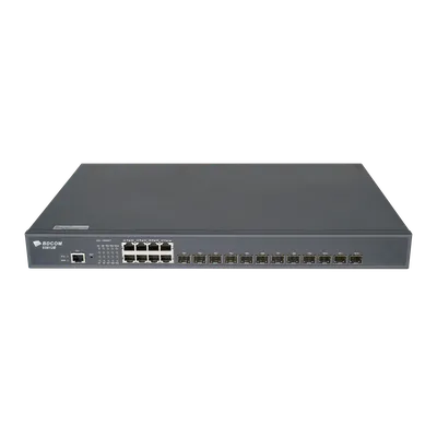 Управляемый коммутатор уровня 3 BDCOM S5612E-2AC, 8x 10/100/1000Base-T, 12x 1/10GE SFP+, 2 встроенных блока питания ~220V AC