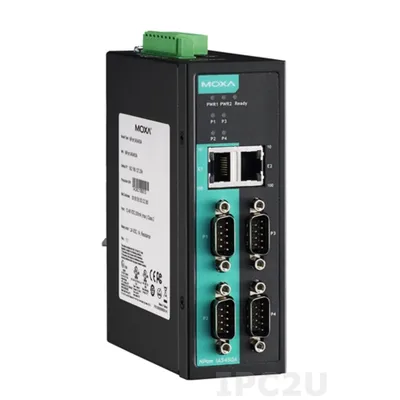 NPort IA5450A 4-портовый усовершенствованный асинхронный сервер RS-232/422/485 в Ethernet MOXA