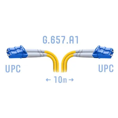 BO-PC-LC/UPC-DPX-A-10m  Патчкорд оптический B-Optix LC/UPC SM G.657.A1 Duplex  10  метров