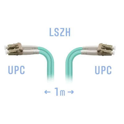 Патчкорд оптический B-Optix LC/UPC MM Duplex 1 метр
