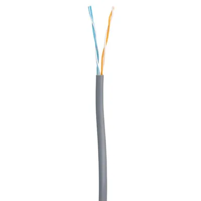 NETLAN
EC-UU002-5-PVC-GY - Кабель медный U/UTP, cat 5, 2х2х0.47, для внутренней прокладки, PVC нг(B) оболочка, цвет серый, внешний диаметр 4 мм, диапазон рабочих температур -20 ...+60°С, температура монтажа не ниже 0°С. (305 м)
