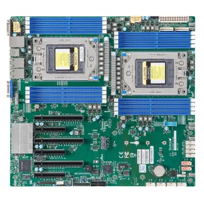 Серверная материнская плата Supermicro MBD-H12DSI-NT6-B, сокет SP3, интегрированное видео, 16xDDR4, 6xPCIe, 3xPCIe 4.0 x16, 10xSATA, 1xM.2, 2xGigabit Ethernet, 2xUSB 2.0, 2xUSB 3.0, 24-pin, eATX
