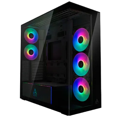 Корпус для ПК Arctic - Xtender Mirror, 6х2.5", 2х3.5", 2xUSB3.1, Midi Tower, без БП, цвет чёрный, ACPCC00018A