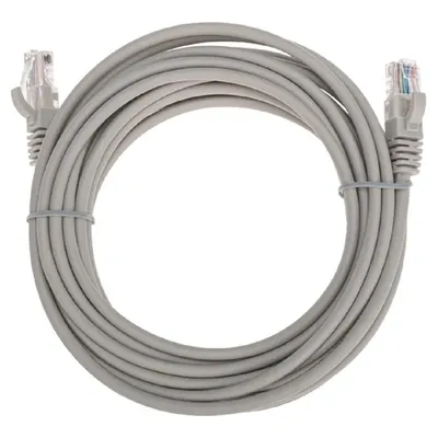 Патч-корд Rexant 02-0100-5, U/UTP Cat.5e, RJ45-RJ45, LSZH, серый, 5 м