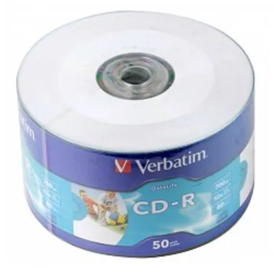 <106630> Диск CD-R 700 Mb Verbatim 52x Shrink, Ink Printable (50шт.) [43794]