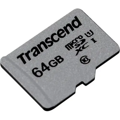 Карта памяти Transcend TS64GUSD300S, 64 ГБ, microSDXC, UHS-I, 95 МБ/с чтение