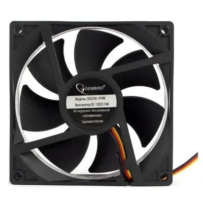 Вентилятор Gembird S9225H-3P4M, 92×92×25мм, 3-pin/4-pin Molex