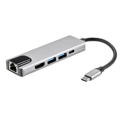 AOpen ACU435M Адаптер USB 3.1 Type-Cm ->HDMI A(m) 4K@30Hz, RJ45, 2XUSB3.0, PD, iOpen <ACU435M>