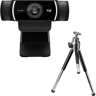 Logitech Веб-камера C922 Pro Stream, Full HD, 1920 х 1080, 30 кад/сек, автофокус, угол обзора 78°, USB2.0, 1.5 м, чёрный