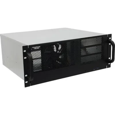 Корпус серверный Procase - RM438, mITX, mATX, ATX, 8х3.5", 3х5.25", 2xUSB3.0, Rack, 4U, без БП, max - 2 БП, цвет чёрный, RM438-B-0