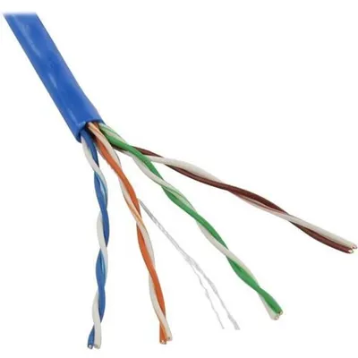 Кабель 5bites US5505-100A-BL витая пара UTP / SOLID / 5E / 24AWG / CCA / PVC / BLUE / 100M