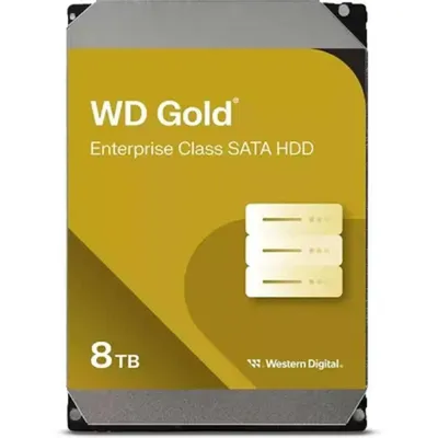 Жесткий диск Western Digital GOLD HDD SATA 8TB, 7200rpm, 256MB buffer, WD8005FRYZ, 1 year