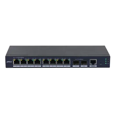 Коммутатор DAHUA DH-SG4010-2F, L2, 8×1GbE, 2×SFP uplink, управляемый